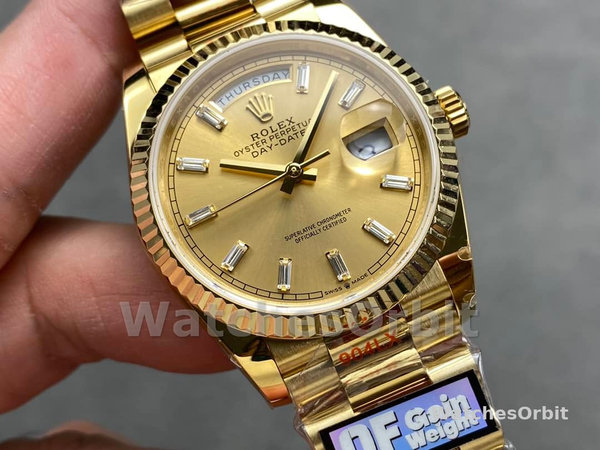 Rolex Day Date 36 Champagne Dial Yellow Gold Bracelet 128238 0132
