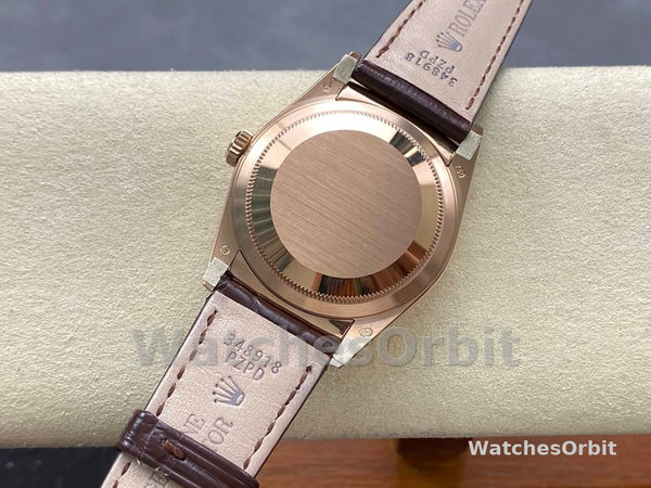Rolex Day Date 36 Everose Diamond Chocolate 118135 0020 Watch