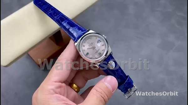 Rolex Day Date 36 White Gold Diamond Rhodium Dial 118139 0053