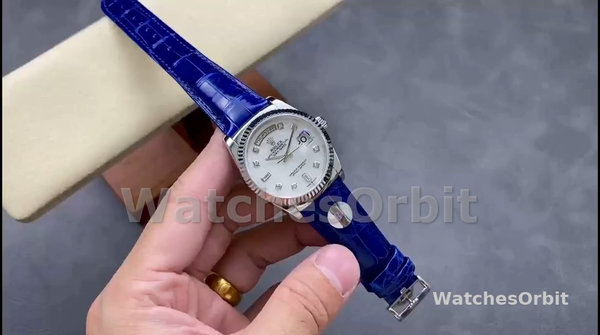 Rolex Day Date 36 White Gold Diamond Rhodium Dial 118139 0053
