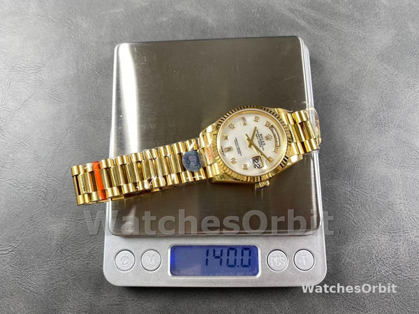 Rolex Day Date 36mm Yellow Gold 128238 0011 MOP Diamond