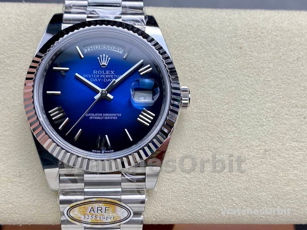 Rolex Day Date 40 White Gold Blue Ombre Dial M228236 0024