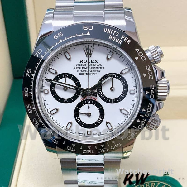 Rolex Cosmograph Daytona 116500LN Stainless Steel White Dial 40mm Mens Replica Watch
