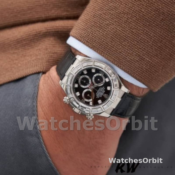 Rolex Cosmograph Daytona 116589 Black Diamond Dial 40MM Mens Replica Watch