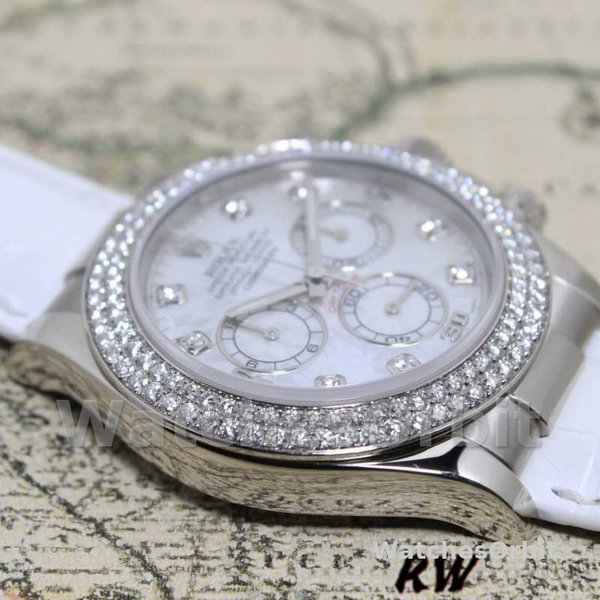 Rolex Cosmograph Daytona 116589 White MOP Diamond Dial 40MM Mens Replica Watch