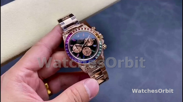 Rolex Cosmograph Daytona 40mm Black Sapphire Rainbow Dial 116595RBOW