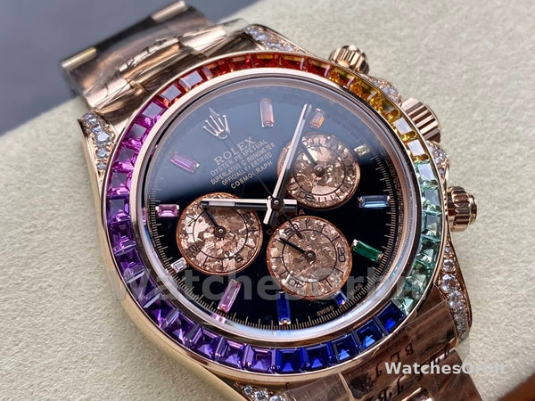Rolex Cosmograph Daytona 40mm Black Sapphire Rainbow Dial 116595RBOW