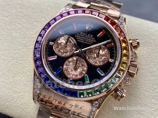 Rolex Cosmograph Daytona 40mm Black Sapphire Rainbow Dial 116595RBOW