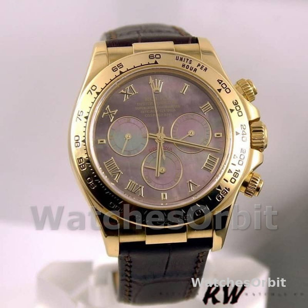 Rolex Daytona 116518 Black MOP Roman Dial 40mm Mens Replica Watch