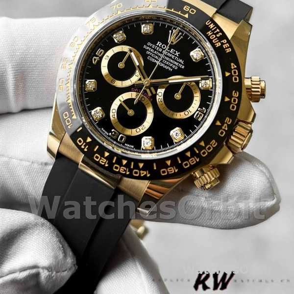 Rolex Daytona 116518LN Black Diamond Dial 40mm Mens Replica Watch