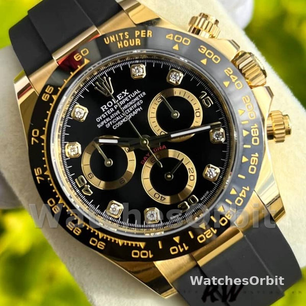 Rolex Daytona 116518LN Black Diamond Dial 40mm Mens Replica Watch