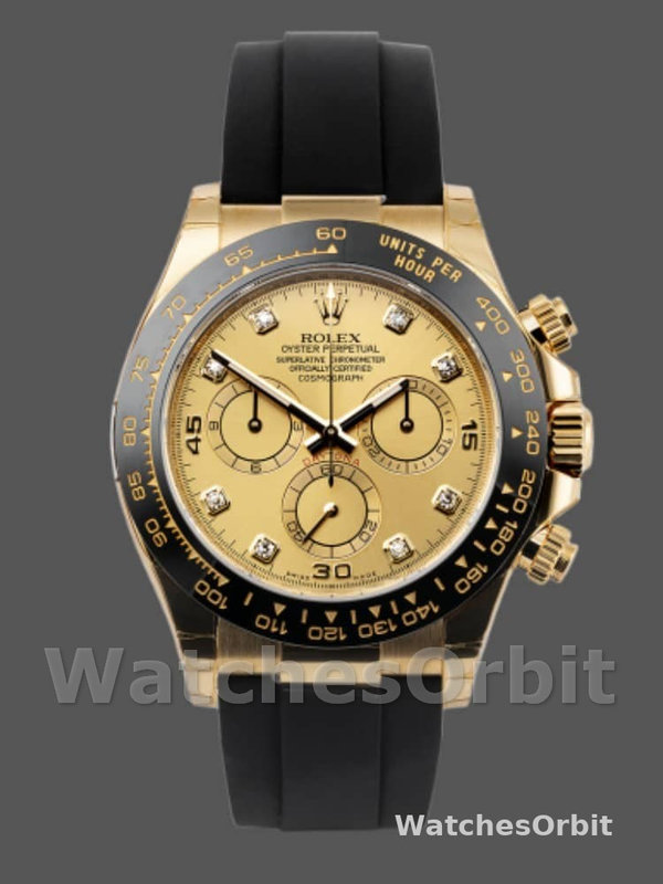 Rolex Daytona 116518LN Diamond Champagne Dial 40mm Mens Replica Watch