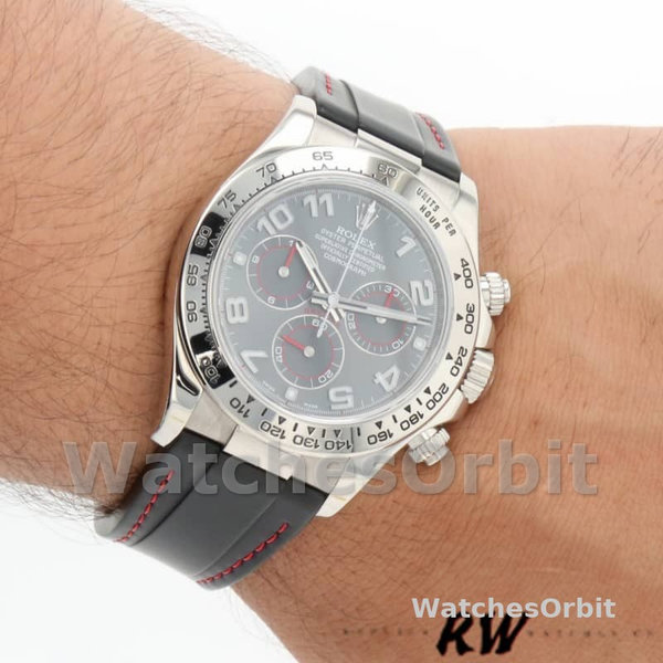 Rolex Daytona 116519 Grey Dial Black RubberB strap 40mm Mens Replica Watch