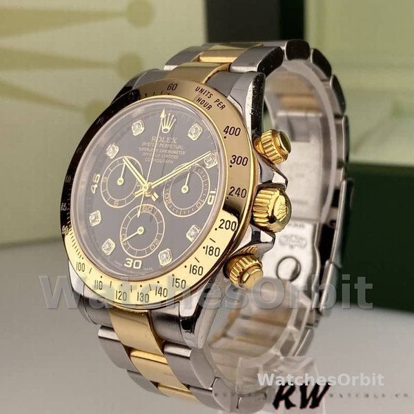 Rolex Daytona 116523 Stainless Steel Black Diamond Dial 40mm Mens Replica Watch