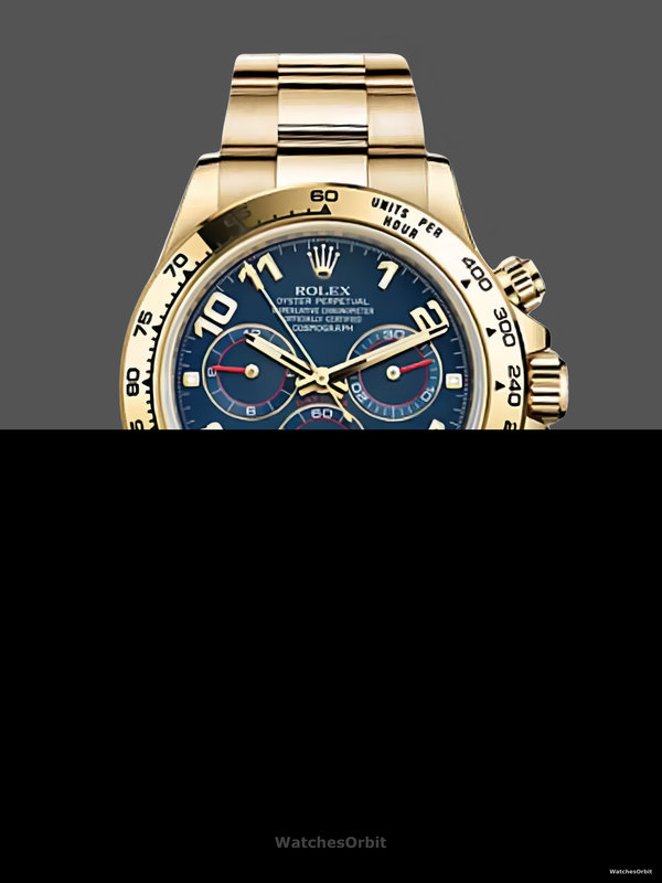 Rolex Daytona 116528 Yellow Gold Blue Racing Dial 40mm Mens Replica Watch