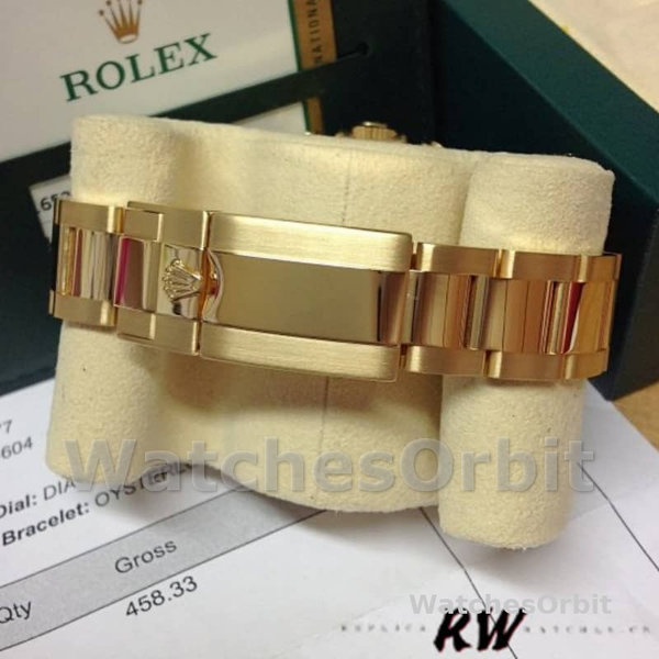 Rolex Daytona 116528 Yellow Gold Mother of Pearl Diamond Dial 40mm Mens Replica Watch