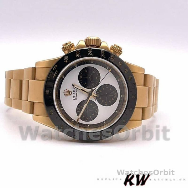 Rolex-Daytona 116528 Yellow Gold White Dial 40mm Mens Replica Watch