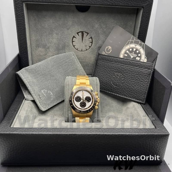 Rolex-Daytona 116528 Yellow Gold White Dial 40mm Mens Replica Watch