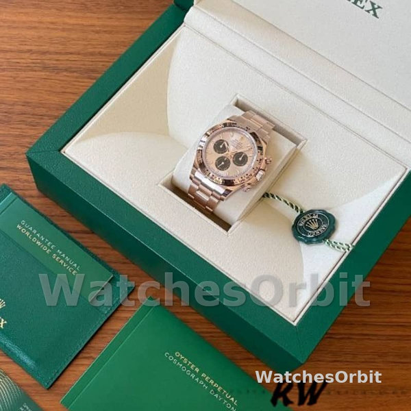 Rolex Daytona 126505 Everose Gold Sundust Panda Dial 40MM Mens Replica Watch