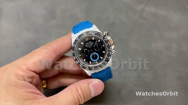 Rolex Daytona Cosmograph Carbon Fiber Luminescent Coating 40mm Nylon Strap Men's Watch