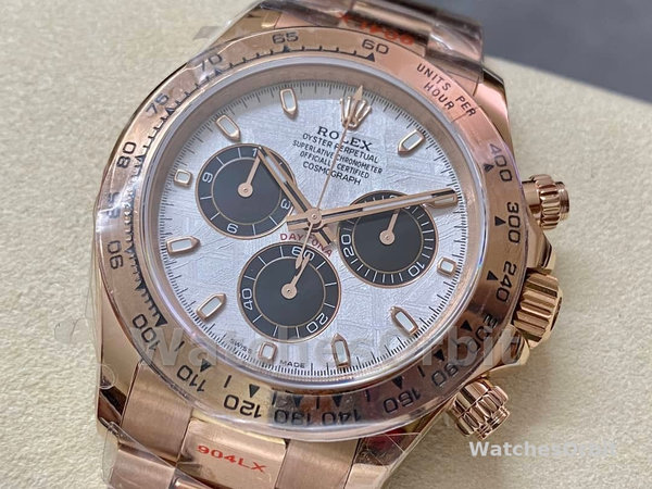 Rolex Daytona m116505 Everose Gold Meteorite Grey Dial 40MM Mens Replica Watch