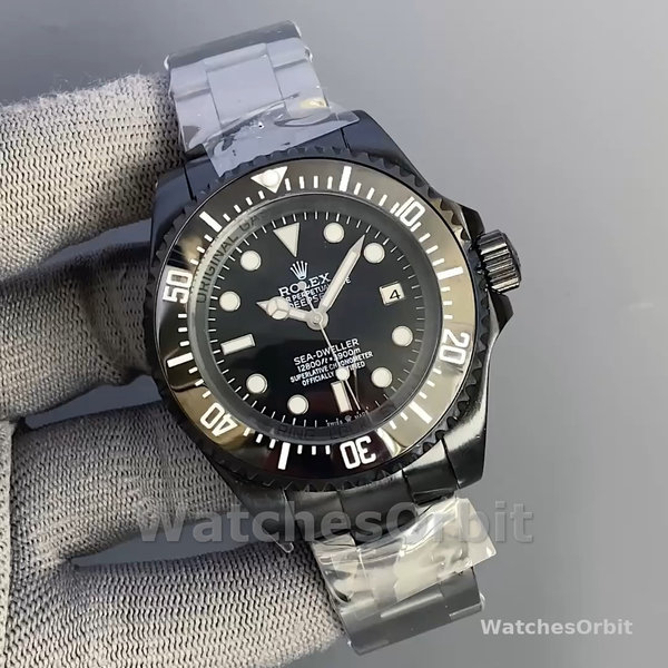 Rolex Sea-Dweller Deepsea 116660 PVD/DLC Coated Stainless Steel Black Dial 44MM Mens Replica Watch