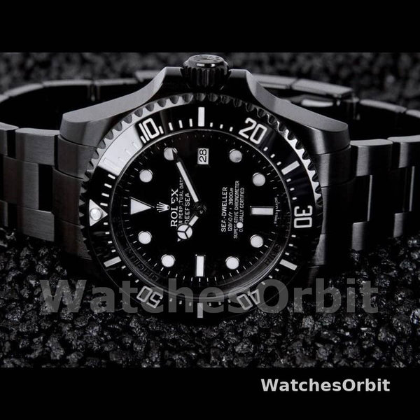 Rolex Sea-Dweller Deepsea 116660 PVD/DLC Coated Stainless Steel Black Dial 44MM Mens Replica Watch
