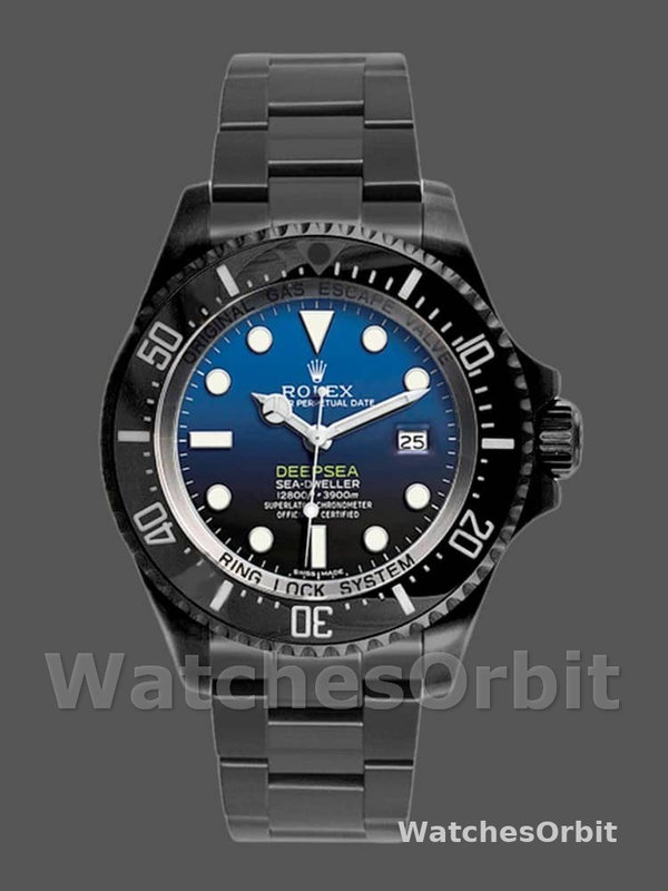 Rolex Sea-Dweller Deepsea 116660 PVD/DLC Coated Stainless Steel D-Blue Dial 44MM Mens Replica Watch