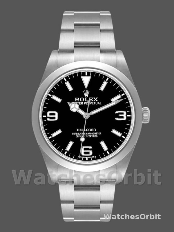 Rolex Explorer 214270 Black Luminous Dial Stainless Steel 39MM Mens Replica Watch