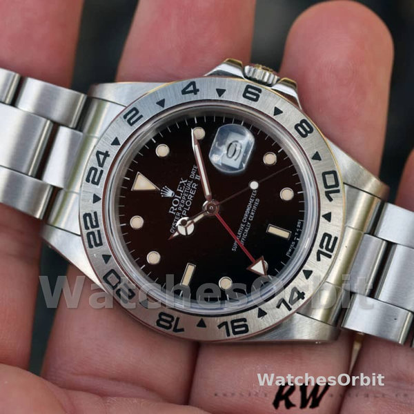 Rolex Explorer II 16550 Stainless Steel Black Dial 39MM Mens Replica Watch