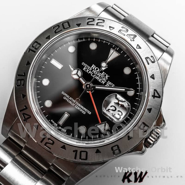 Rolex Explorer II 16570 Stainless Steel Black Dial 40MM Mens Replica Watch