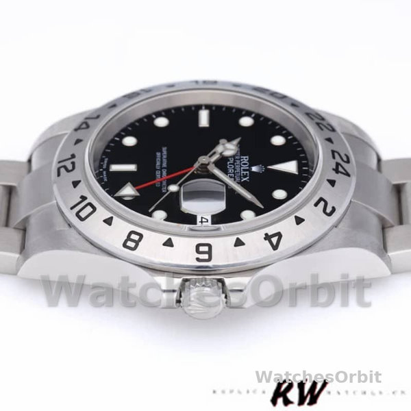Rolex Explorer II 16570 Stainless Steel Black Dial 40MM Mens Replica Watch