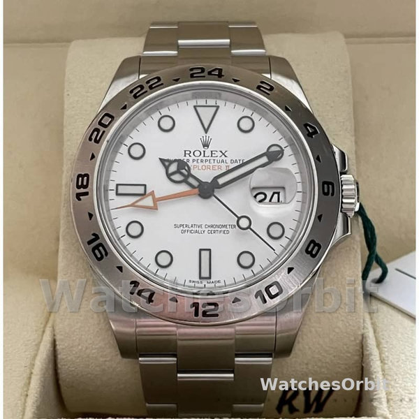 Rolex Explorer II m226570 0001 Stainless Steel White Dial 42MM Mens Replica Watch