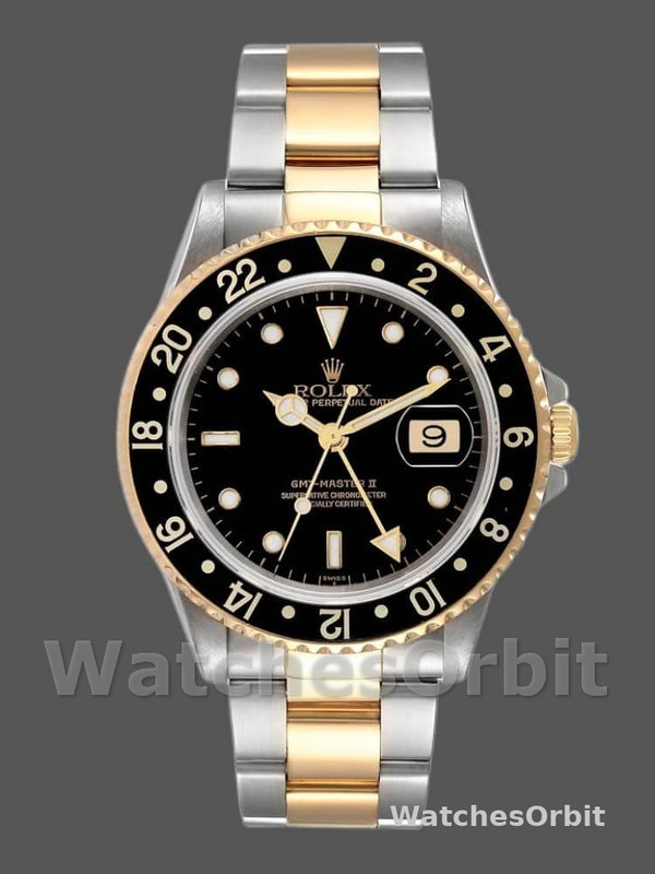 Rolex GMT-Master II 16713LN Steel Yellow Gold Black Dial 40MM Mens Replica Watch
