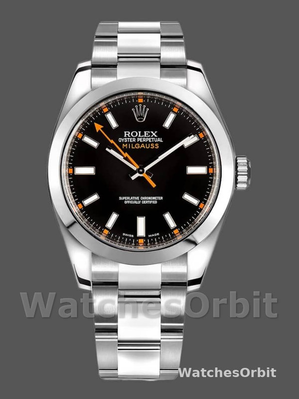 Rolex Milgauss 116400 Stainless Steel Black Dial 40mm Mens Replica Watch