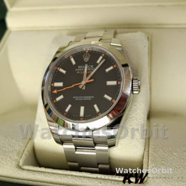 Rolex Milgauss 116400 Stainless Steel Black Dial 40mm Mens Replica Watch