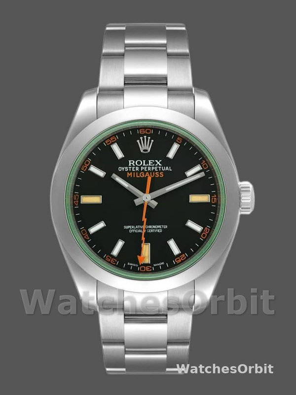 Rolex Milgauss 116400GV Stainless Steel Black Dial 40MM Mens Replica Watch
