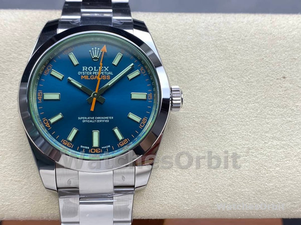 Rolex Milgauss 116400GV Stainless Steel Z-blue Dial 40mm Mens Replica Watch