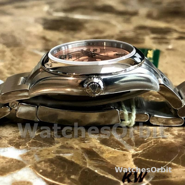 Rolex Oyster Perpetual 177200 Pink Maxi Arabic Dial Domed Bezel 31mm Lady Replica Watch