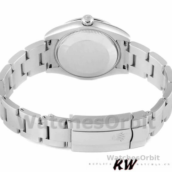 Rolex Oyster Perpetual 177200 Silver Maxi Arabic Dial 31mm Lady Replica Watch