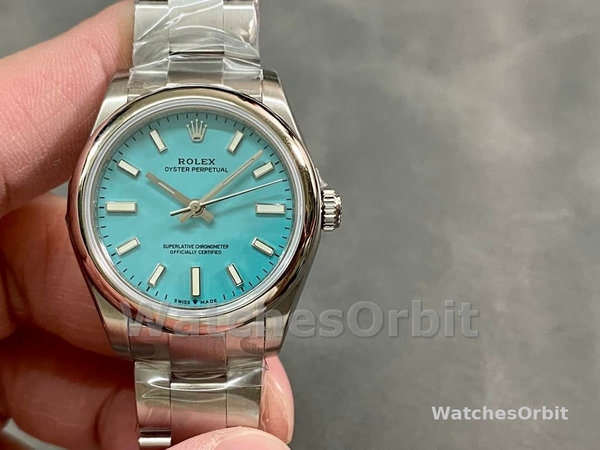 Rolex Oyster Perpetual 31 Turquoise Blue Dial 277200 0007 Women's Watch