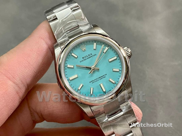 Rolex Oyster Perpetual 31 Turquoise Blue Dial 277200 0007 Women's Watch