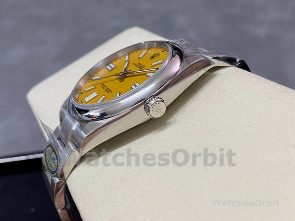 Rolex Oyster Perpetual Yellow Dial Oystersteel 124300 0004