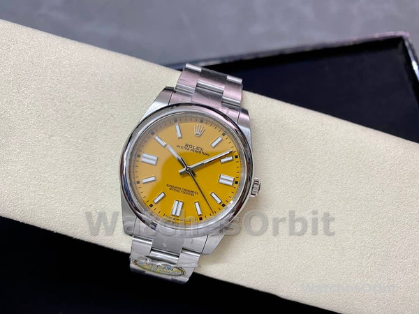 Rolex Oyster Perpetual Yellow Dial Oystersteel 124300 0004