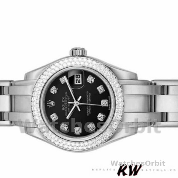 Rolex Masterpiece Pearlmaster 80339 Diamant Bezel 29MM Lady Replica Watch