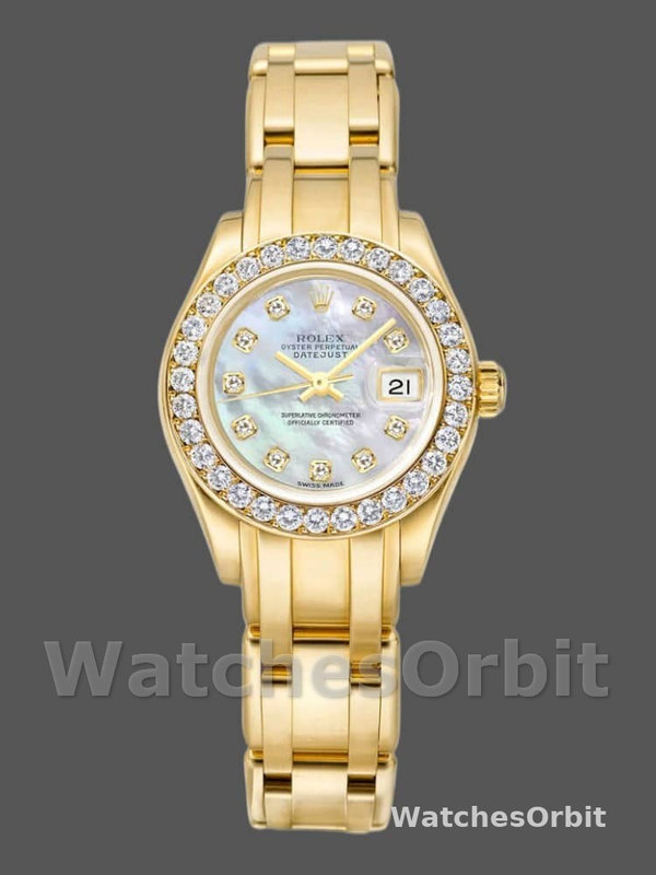 Rolex Pearlmaster 80298 White MOP Dial 29MM Lady Replica Watch