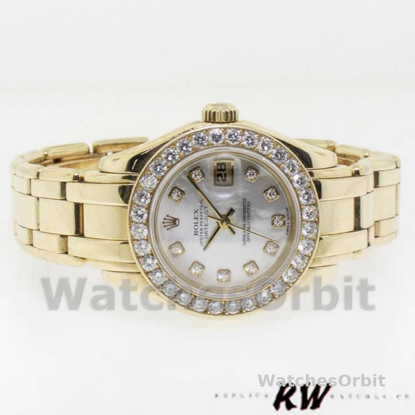 Rolex Pearlmaster 80298 White MOP Dial 29MM Lady Replica Watch