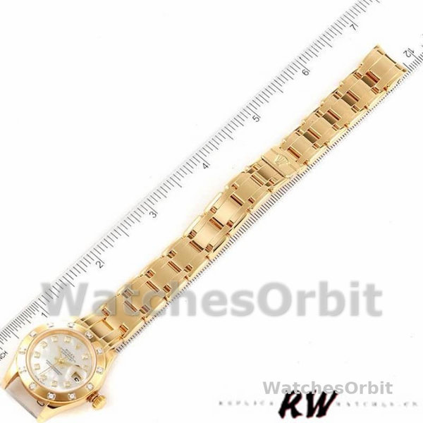 Rolex Pearlmaster 80318 MOP Diamond Dial 29MM Lady Replica Watch