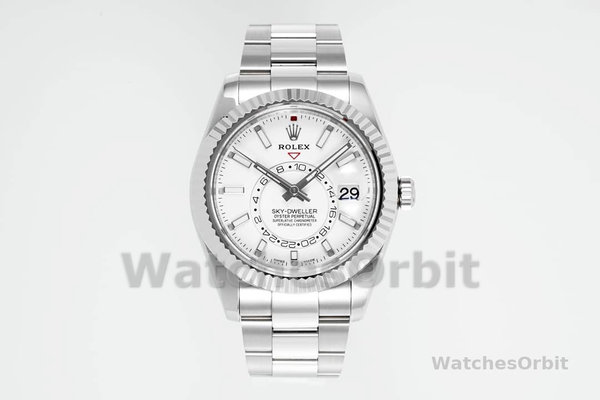 Rolex Sky-Dweller 326934 Stainless Steel White Dial 42MM Replica Watch