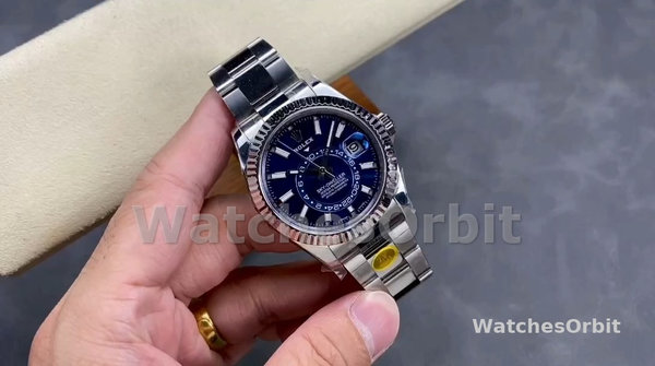 Rolex Sky-Dweller 42 m336934 0005 Stainless Steel Blue Dial Replica Watch